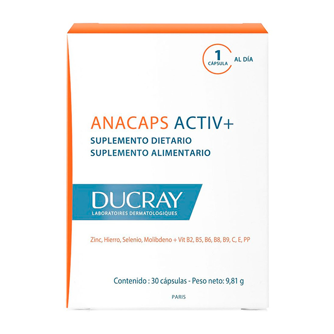 Ducray Anacaps Activ+ cápsulas cuidado cuero cabelludo cabello uñas