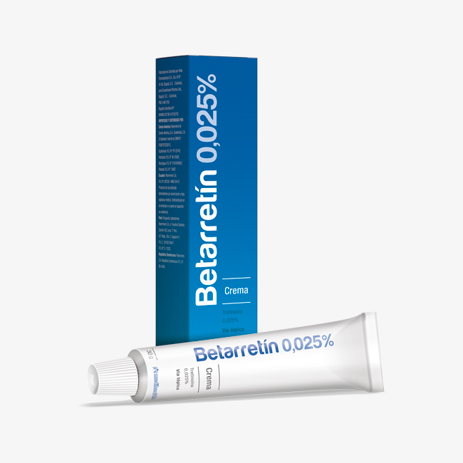Betarretín 0.025% Crema 30g Tratamiento Despigmentante y Antiacné de Uso Tópico