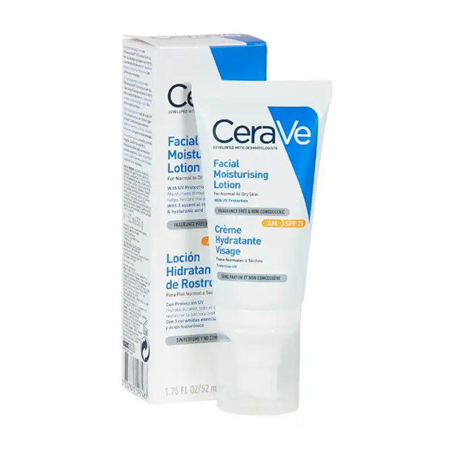 CeraVe Loción Hidratante de Rostro AM SPF25 52ml