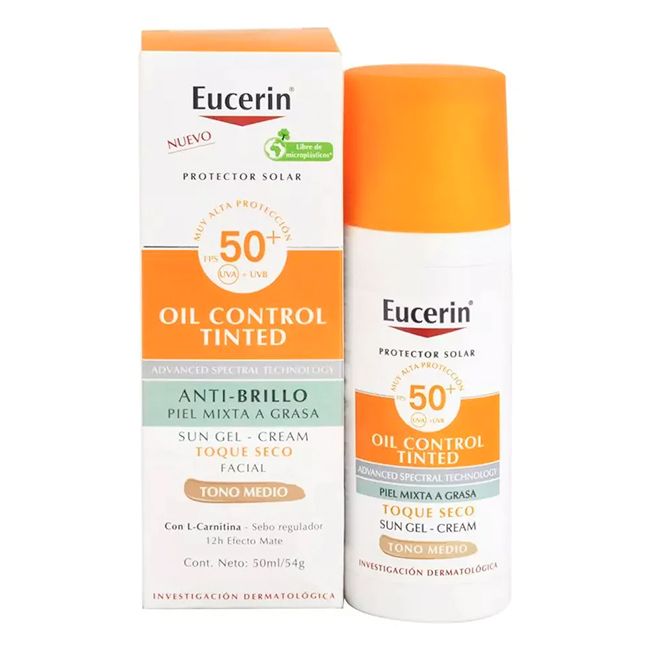 Eucerin Oil Control Tinted Tono Medio 50ml