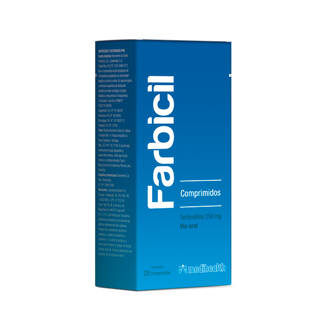 Farbicil Comprimidos 250mg Tratamiento Antimicótico