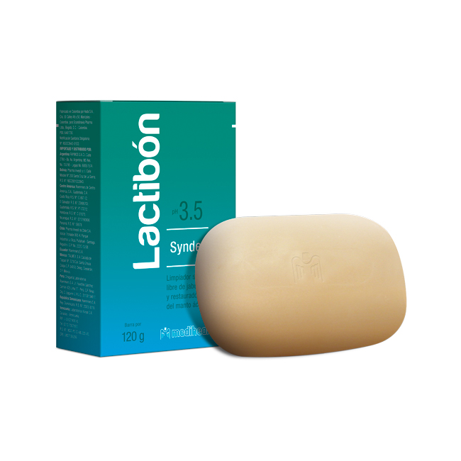Lactibón Syndet Barra 120g Jabón Dermatológico para Piel Sensible Irritada o con Acné