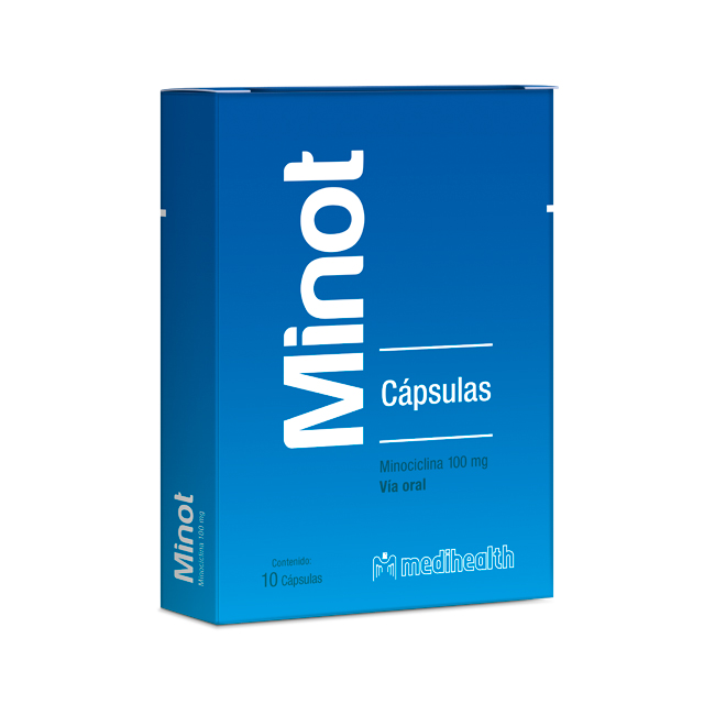Minot 100mg Cápsulas Antibiótico de Amplio Espectro