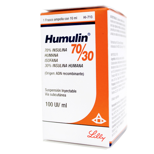 Humulin 70/30 100UI/ml Insulina Suspensión Inyectable 10ml