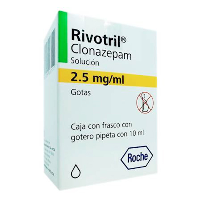 Rivotril Clonazepam Solución 2,5mg/ml Gotas