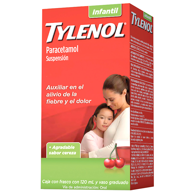 Tylenol Infantil (Paracetamol) 120ml - Sabor Cereza