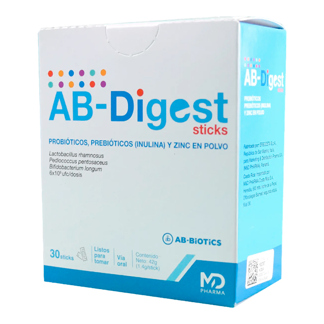 AB-Digest Sticks Probióticos Prebióticos Zinc