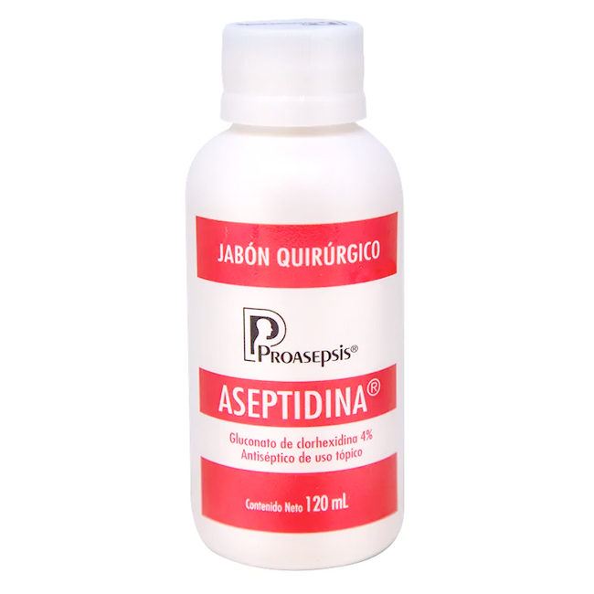 ASEPTIDINA - Jabón Quirúrgico Clorhexidina 120ml