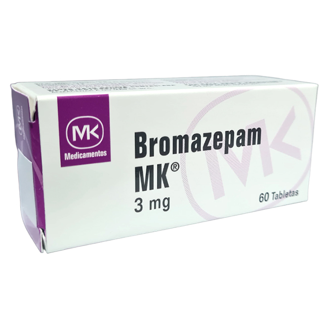 Bromazepam MK 3mg Manejo de Ansiedad, Estrés y Trastornos Psicosomáticos