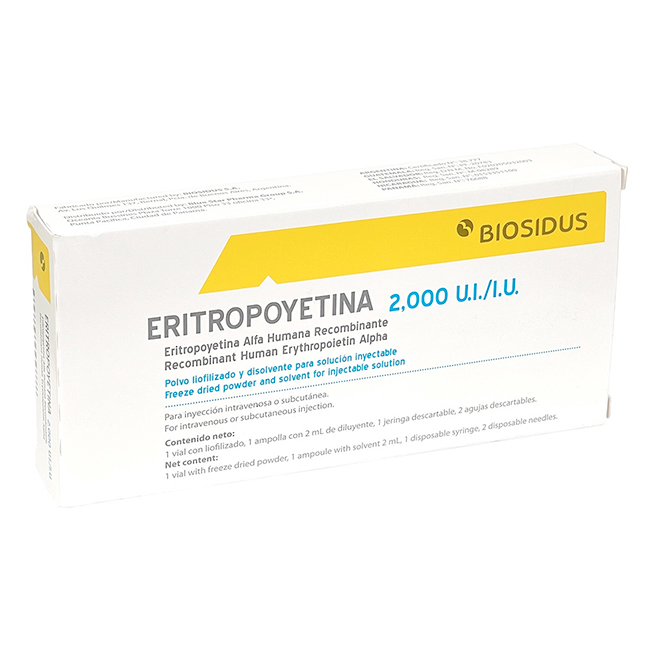 Eritropoyetina 2000 U.I. (Enfermedad Renal Crónica, Diálisis y Anemias)