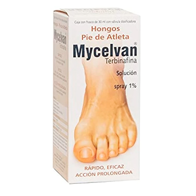 Mycelvan Terbinafina Spray - Elimina el Pie de Atleta