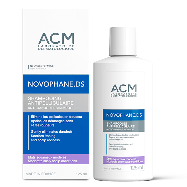 ACM Novophane DS Champú Anticaspa Control de Caspa, Picazón y Enrojecimiento del Cuero Cabelludo (125ml)