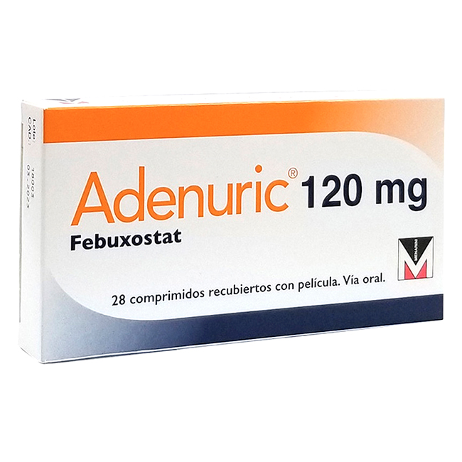 Adenuric 120mg Febuxostat Reducir el Ácido Úrico