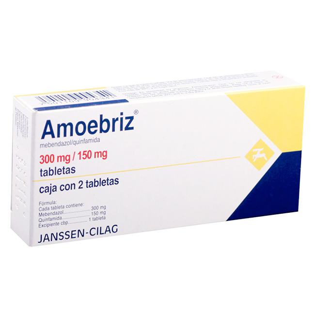 Amoebriz Tabletas 300mg/150mg Tratamiento Eficaz en Dosis Única para Parasitosis Intestinal