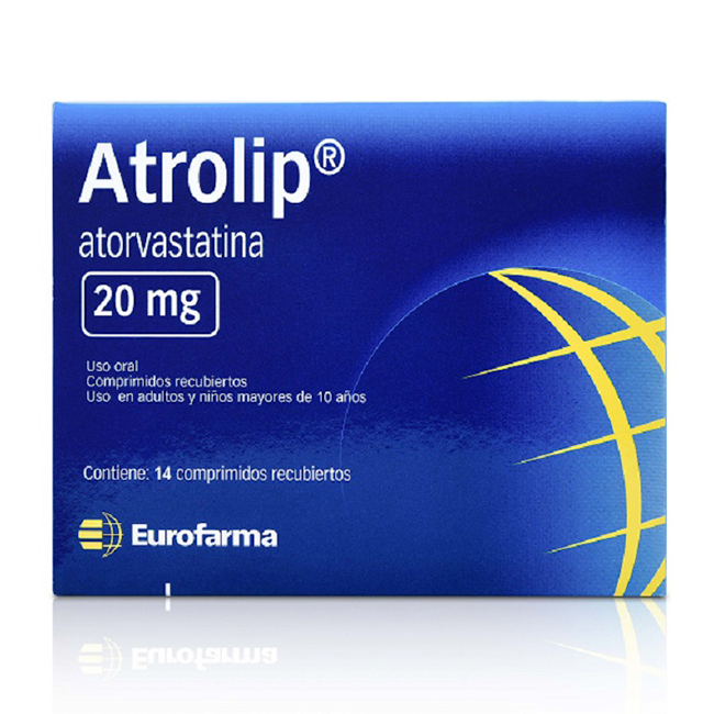 Atorlip Atorvastatina 20mg Reducir Niveles de Colesterol