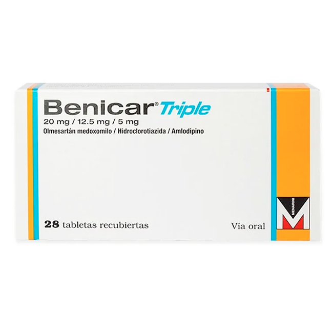 Benicar Triple 20mg / 12.5mg / 5mg Presión Arterial Alta (Hipertensión)