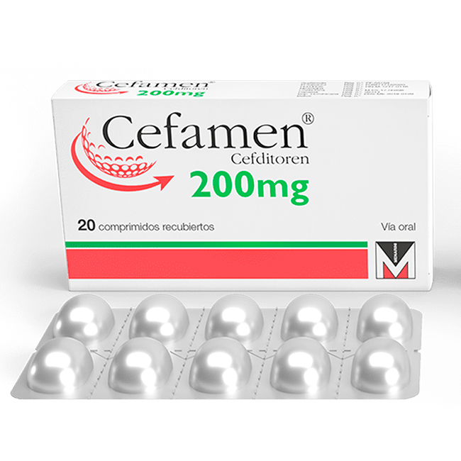 Cefamen 200mg tratamiento sinusitis, bronquitis, neumonía