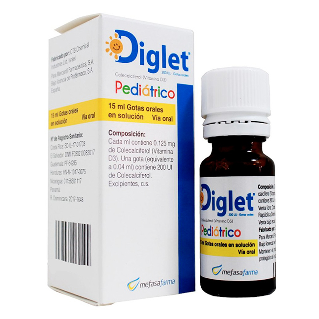 Diglet Pediátrico 200 UI Deficiencias Vitamina D