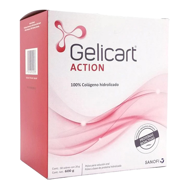 Gelicart Action 100% Colágeno Hidrolizado con Proteínas Bioactivas Sobre 20g