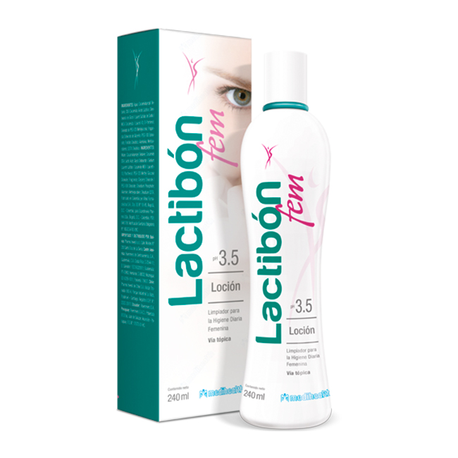 Lactibón Fem Loción Higiene Íntima Femenina pH 3.5 Cuidado Diario Suave y Refrescante 240ml