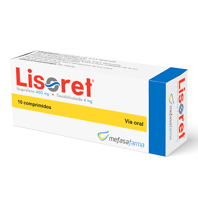 Lisoret 404mg (Ibuprofeno + Tiocolchicósido) Dolor e Inflamación