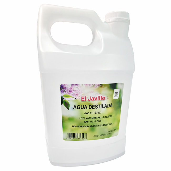 Agua Destilada 3.8L | Alta Pureza (No Estéril)