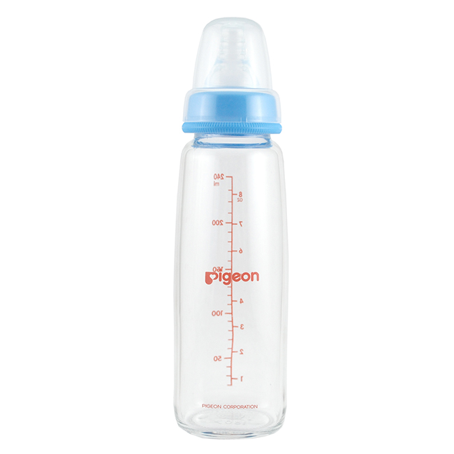 Pigeon Flexible Mamadera (Biberón) Vidrio 240ml Color Azul