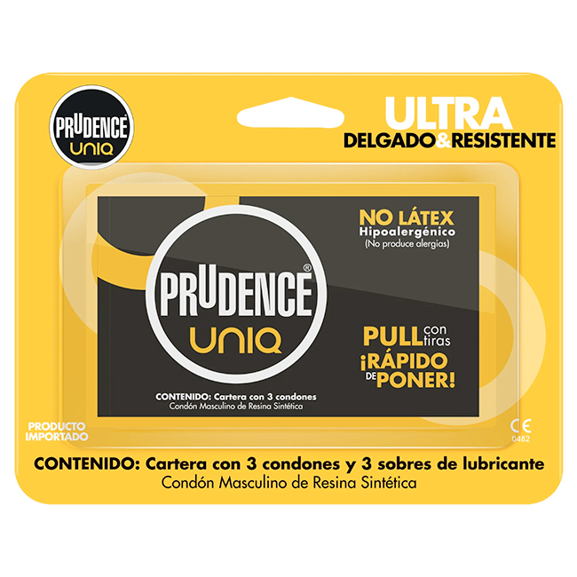 Condones Prudence Uniq Ultra Delgado y Resistente (No Látex)