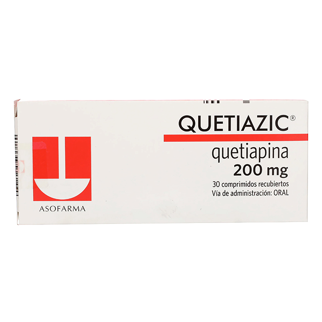Quetiazic Quetiapina 200mg Tratamiento Esquizofrenia y Trastorno Bipolar