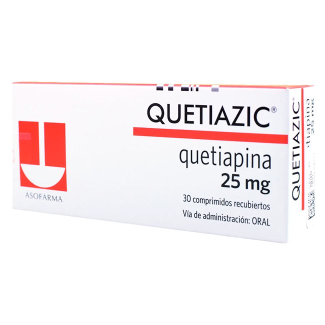 Quetiazic Quetiapina 25mg Tratamiento Esquizofrenia y Trastorno Bipolar