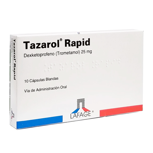 Tazarol Rapid 25mg Alivio del Dolor