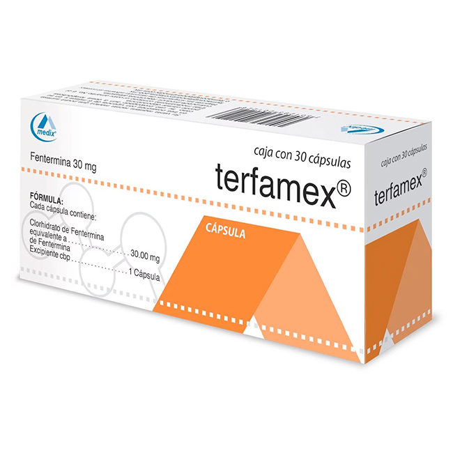 Terfamex 30mg Fentermina Tratamiento de la Obesidad