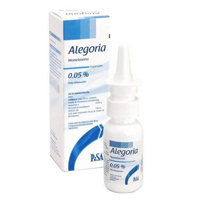 Alegoria Suspensión para Inhalación 0.05% 18ml Secreción Nasal o Congestión Nasal