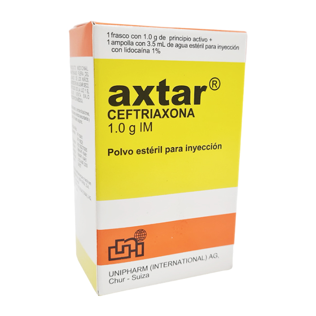 Axtar Ceftriaxona 1.0g IM Antibiótico