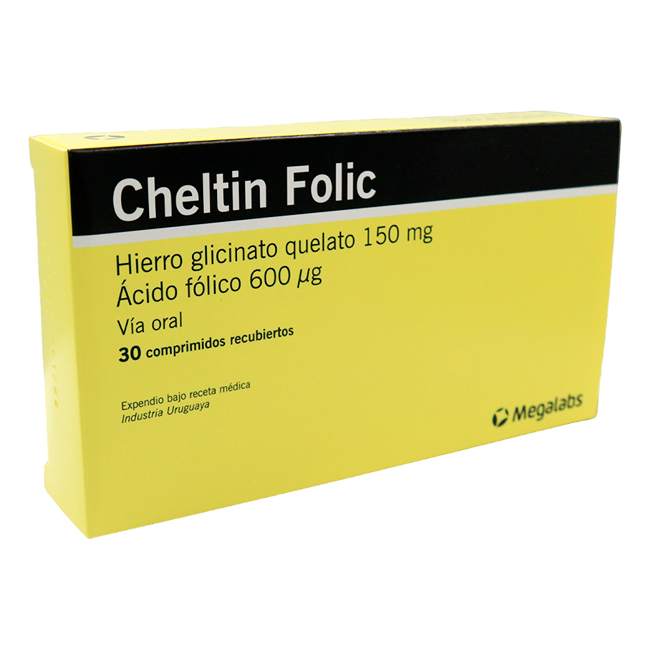 Cheltin Folic Hierro Glicinato Quelato y Ácido Fólico