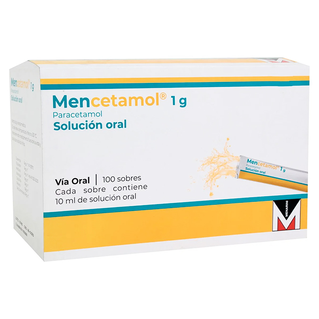 Mencetamol 1g Paracetamol 1g/10ml Solución Oral