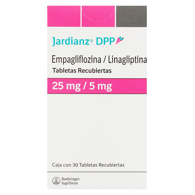 Jardianz DPP Empagliflozina 25mg / Linagliptina 5mg