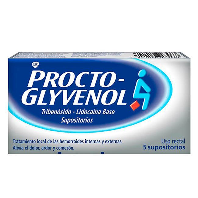 Procto-Glyvenol Supositorio Tratamiento Hemorroides 