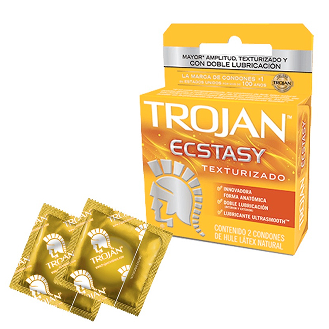 Condones Trojan Ecstasy Texturizado