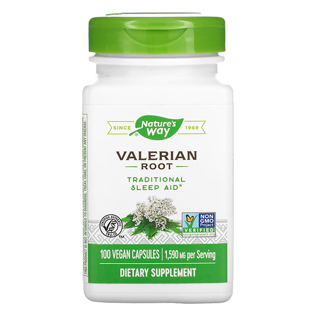 Raíz de Valeriana Natures Way 100 Capsulas Veganas