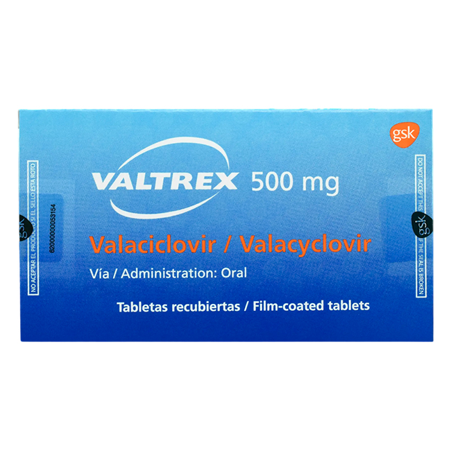 Valtrex 500mg Valanciclovir Tratamiento Herpes Zóster