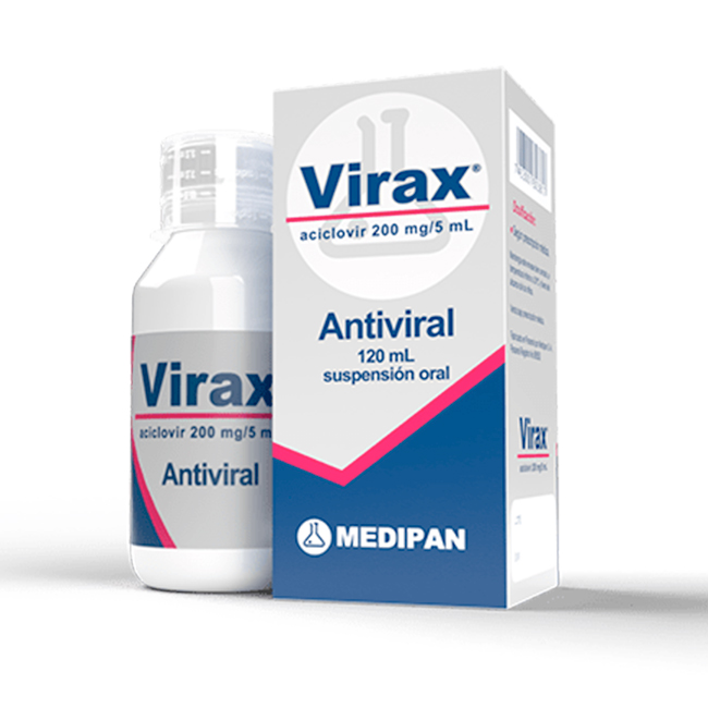 Virax Aciclovir 200mg / 5mL Antiviral 120mL