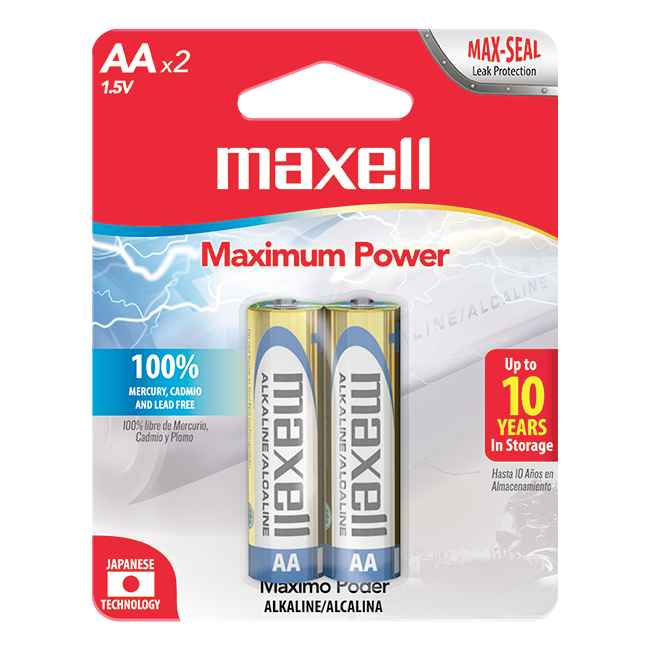 Baterías Alcalinas AA Maxell