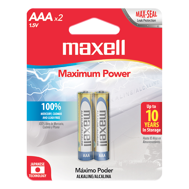 Baterías Alcalinas AAA Maxell