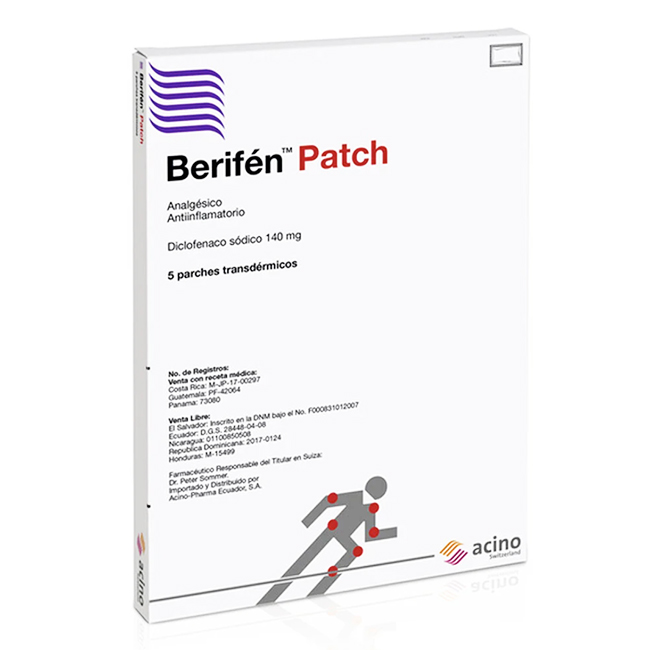 Berifen Patch Parches para Tratamiento del Dolor