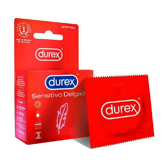Condones Durex Sensitivo Delgado
