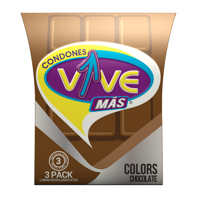 Condones Vive Colors Chocolate