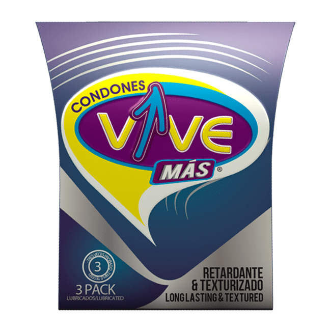 Condones Vive Retardante y Texturizado