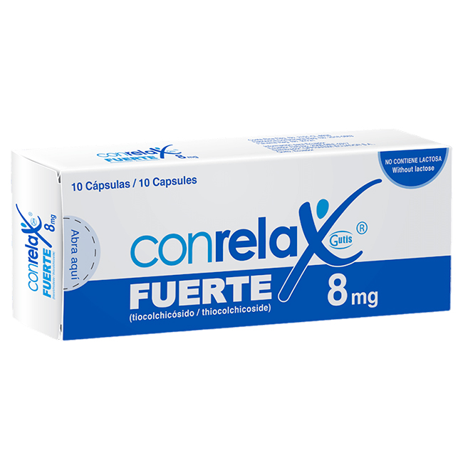 Conrelax Fuerte 8mg tabletas Tiocolchicósido