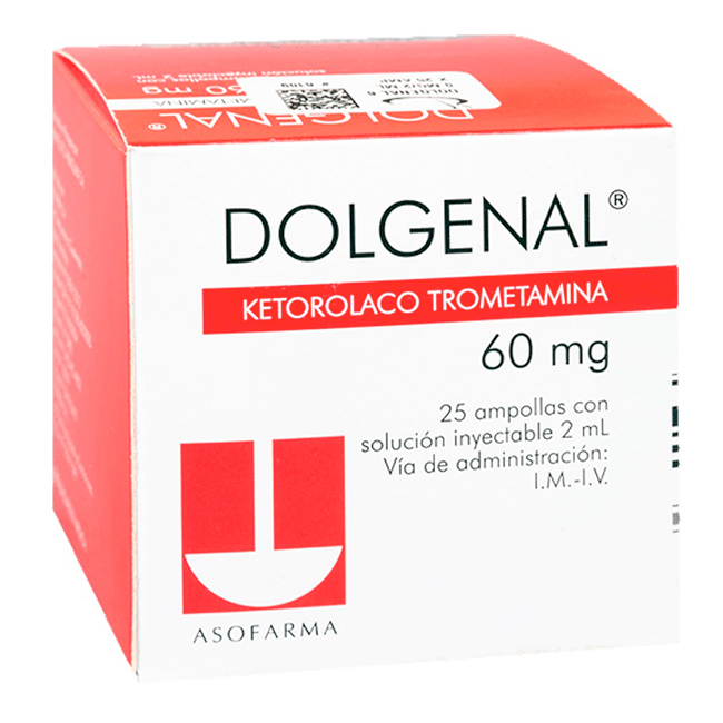 Dolgenal Ketorolaco Trometamina 60mg Solución Inyectable 2ml